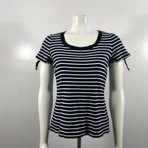 Lauren Ralph Lauren Black & White Striped Blouse